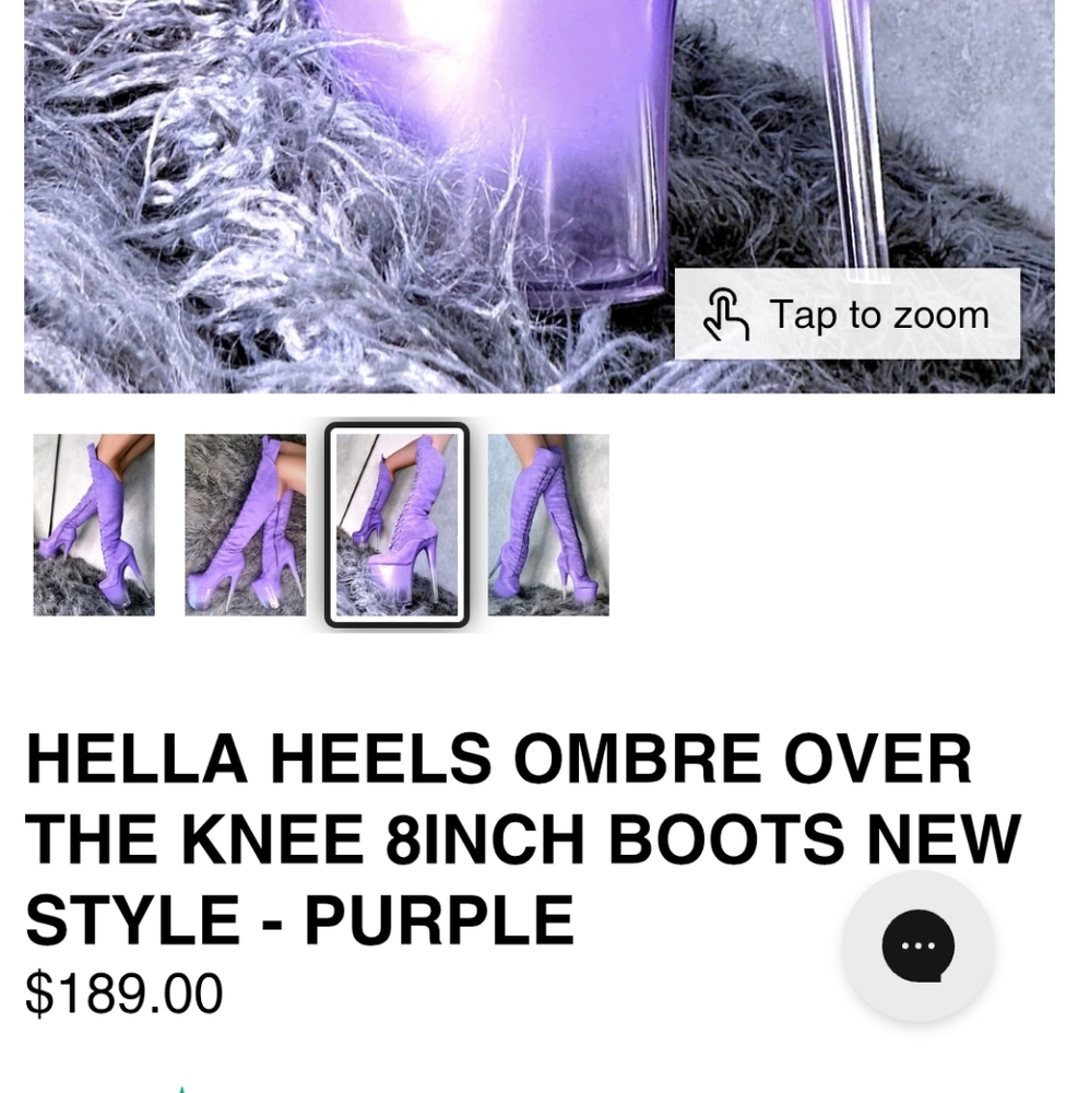 Hella Heels Ombre Over The Knee 8inch Boots New Style - Purple Size 7